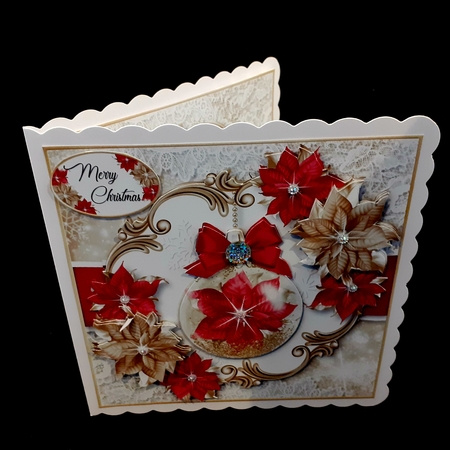 Poinsettia Bauble 1 by Diane  Hitchcox