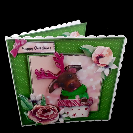 Puppy Christmas Card Kit 1 by Diane  Hitchcox
