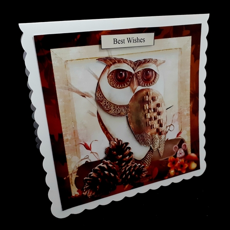 Owl Eyes Topper with Decoupage by Diane  Hitchcox