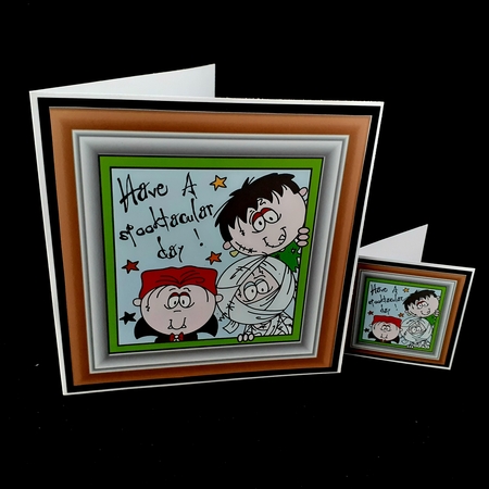 Have a Spooktacular Day with friends (green) 8x8 by Diane  Hitchcox