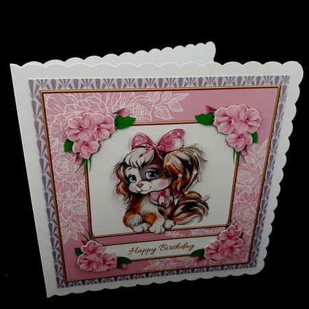 Cute Puppy Birthday Topper by Diane  Hitchcox