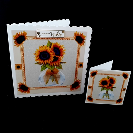 3 Sunflower card fronts/toppers 1 by Diane  Hitchcox