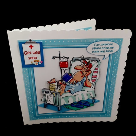 8x8 Get well soon with hospital food mini kit by Diane  Hitchcox