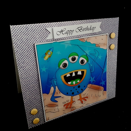 Cute Alien Twisted Spiral Side Stacker by Diane  Hitchcox