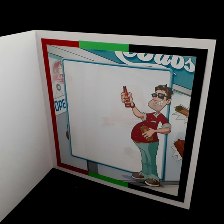 Beer and Kebab Dude 8x8 Insert by Diane  Hitchcox