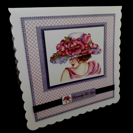 Beautiful   Hat   Summer Roses Card Topper by Diane  Hitchcox