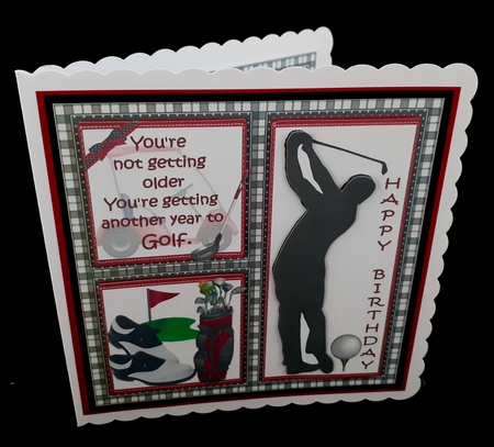 8x8 Another year to golf mini kit by Diane  Hitchcox