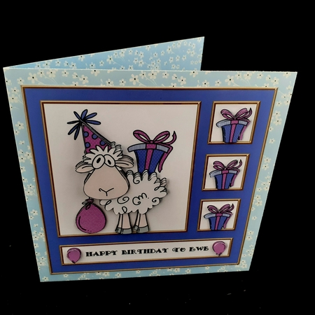 Happy Birthday To Ewe (Purple) by Diane  Hitchcox