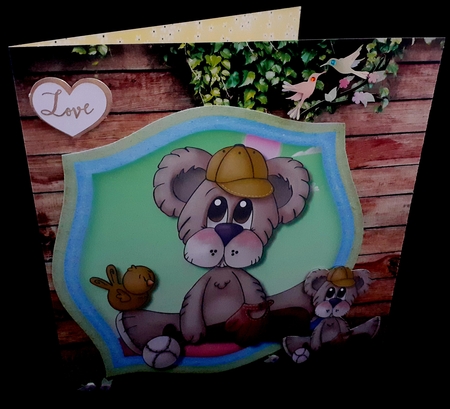 Cute Baseball Bear 5 by Diane  Hitchcox