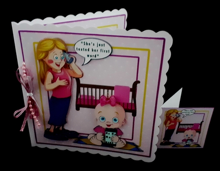 She Has Just Texted Her First Word - Decoupage by Diane  Hitchcox