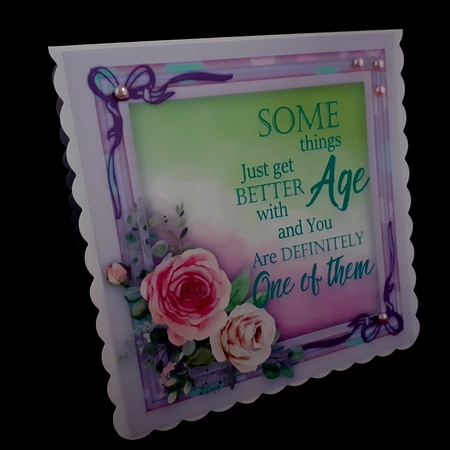 Beautiful Roses and Birthday Quote 1 by Diane  Hitchcox