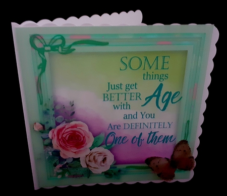 Beautiful Roses and Birthday Quote 4 by Diane  Hitchcox