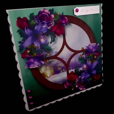 The Circular Window - Soft Goth 8x8 by Diane  Hitchcox