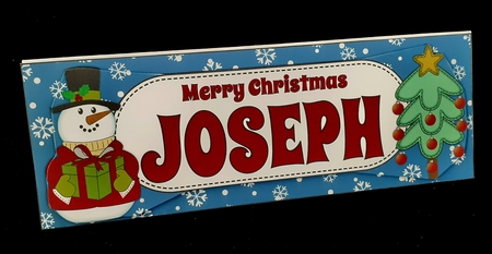 Snowman & Christmas Tree JOSEPH  large dl by Diane  Hitchcox