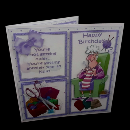 8x8 Another year to knit mini kit by Diane  Hitchcox