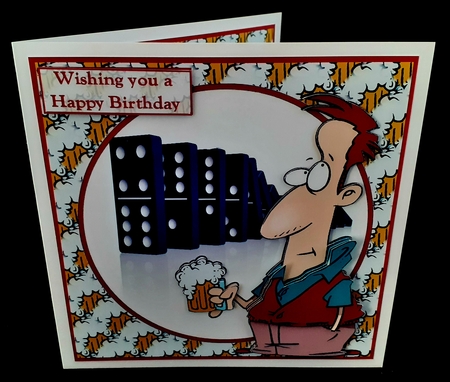 Dominoes and a pint by Diane  Hitchcox