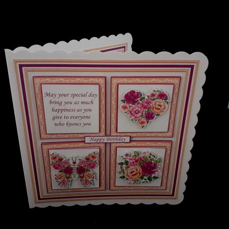 SUMMER BOUQUET SQUARES 7.5 Quick Layer Card & Insert Kit by Diane  Hitchcox