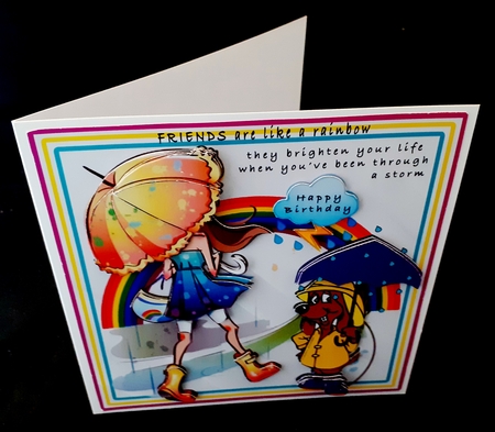 Friends Are Like Rainbows - Decoupage by Diane  Hitchcox