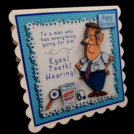 To A Man Who Has Everything Going For Him - Decoupage by Diane  Hitchcox