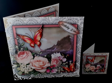 8x8 Mini Kit , Love Roses and Butterflys  by Diane  Hitchcox