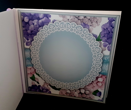 Blue & Purple Hydrangea Insert 8x8 Blank by Diane  Hitchcox