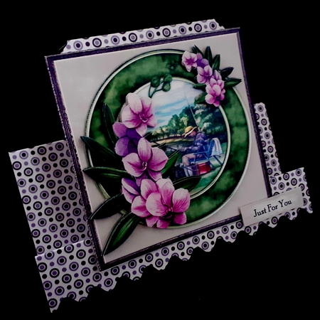 Petit Card Gone Fishing  & Orchids  by Diane  Hitchcox