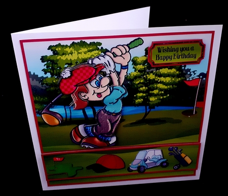 Tee time is me time 7x7 by Diane  Hitchcox