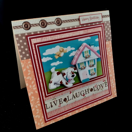 Bumbleberry cottage 7x7 card by Diane  Hitchcox