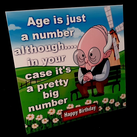 Funny Birthday Old Man 2 8x8 by Diane  Hitchcox
