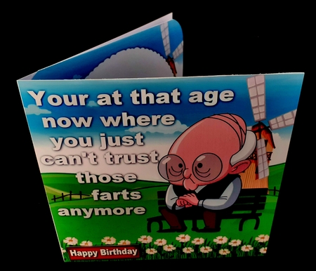 Funny Birthday Old Man 6 8x8 by Diane  Hitchcox