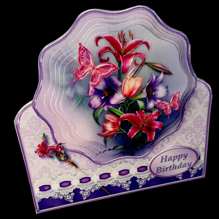 Lily Bouquet - Wavy Pyramid Card Mini Kit by Diane  Hitchcox