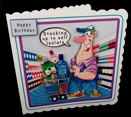Stocking Up To Self Isolate - Decoupage by Diane  Hitchcox