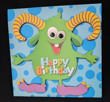 Little Monsters Twist and Pop Birthday Card by Diane  Hitchcox
