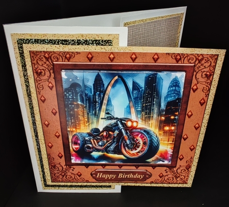 7x5 and 6x6 motorbike scene card fronts 6 by Diane  Hitchcox