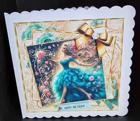 Dance in teal 2 by Diane  Hitchcox