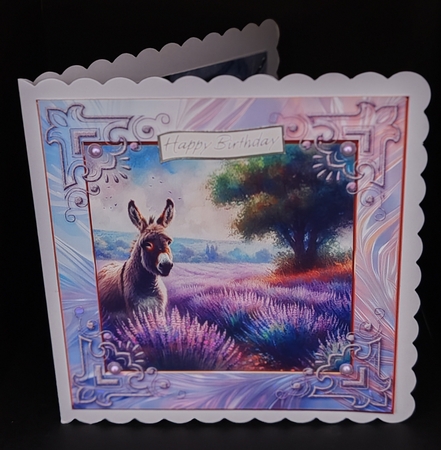 3 Lavender donkey card front/toppers 5 by Diane  Hitchcox