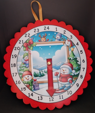 new advent clock ski slope by Diane  Hitchcox