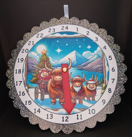 new advent clock highland coos by Diane  Hitchcox