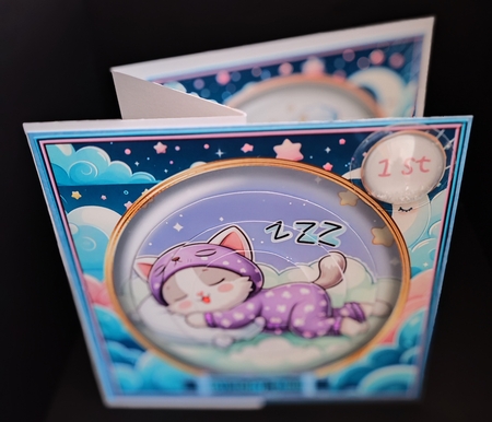 Sleeping Cat 1 Birthday Quick Card Kit by Diane  Hitchcox