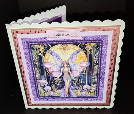 Gorgeous Fairy In Purple 7 x 7 Card by Diane  Hitchcox