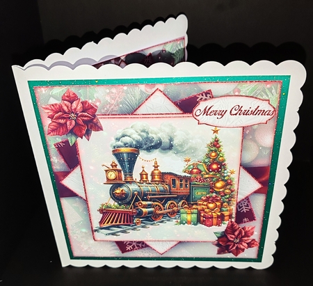 Vintage Christmas Train Mini Kit 7X7 by Diane  Hitchcox