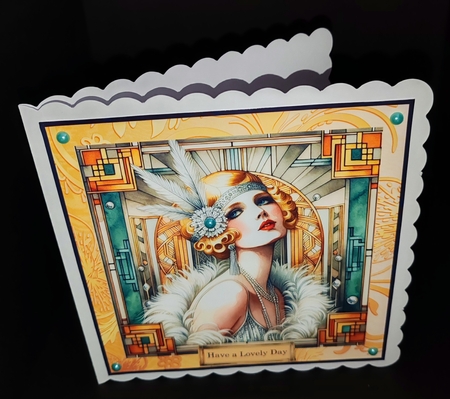 Art Deco Glamour #7 8x8 by Diane  Hitchcox