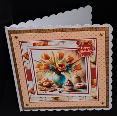 Happy Birthday Card Tulip flowers  by Diane  Hitchcox