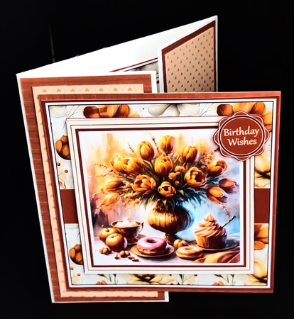 Happy Birthday Card Tulip flowers  by Diane  Hitchcox