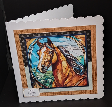 Stained Glass Horse Card Toppers by Diane  Hitchcox