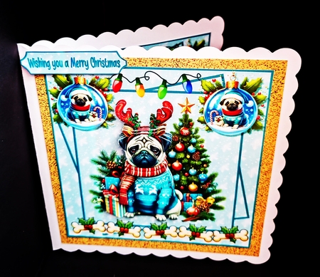 Percy Pugs Christmas by Diane  Hitchcox