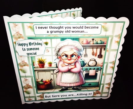 Old and Grumpy 8x8 by Diane  Hitchcox