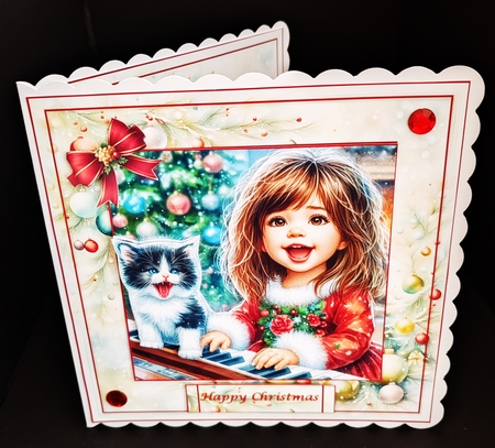 A Christmas Song Puppy & Kitten 2 Card Mini Kit by Diane  Hitchcox