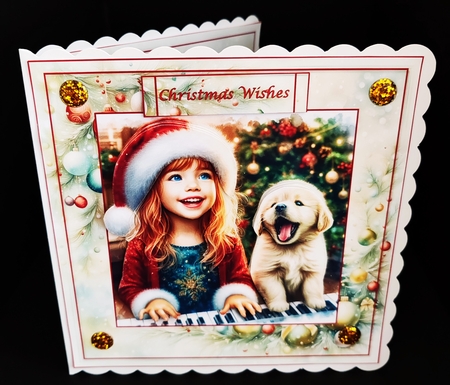 A Christmas Song Puppy & Kitten 2 Card Mini Kit by Diane  Hitchcox