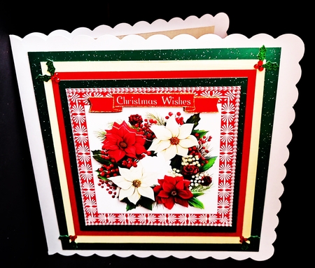 Poinsettia Christmas Card Fronts by Diane  Hitchcox